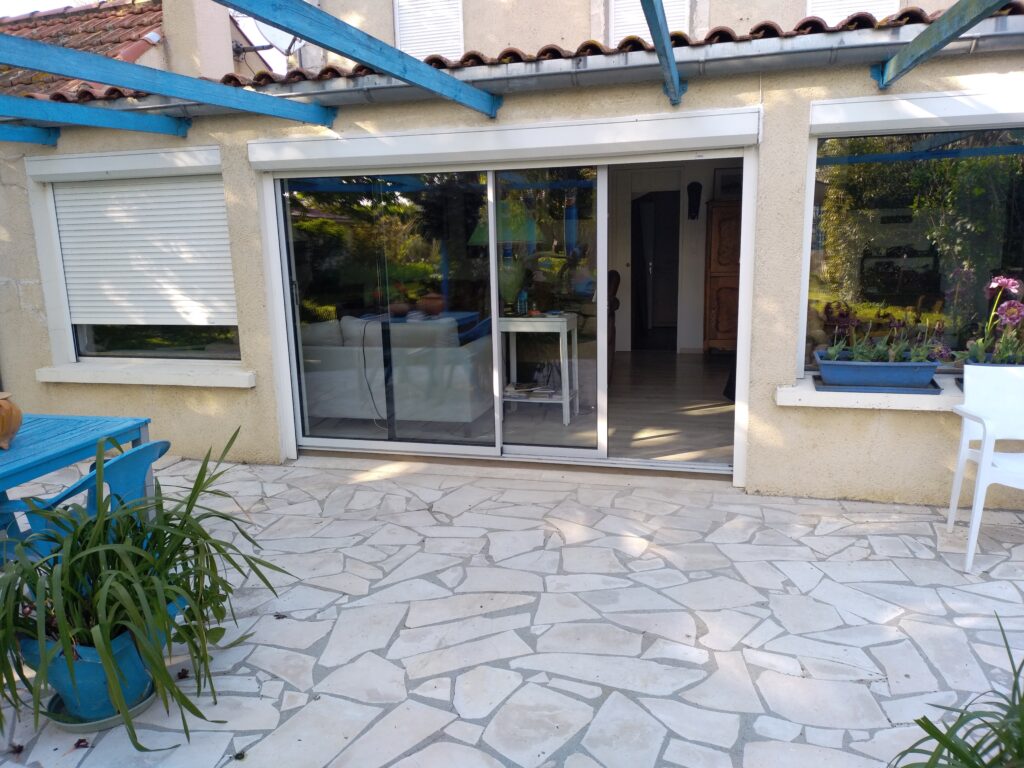 Baie coulissante 2 vantaux ALU RAL 7035 - Menuiserie Bordier